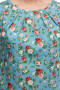 Блуза "Олси" 1610013/11 ОЛСИ (Розы красные на голубом)